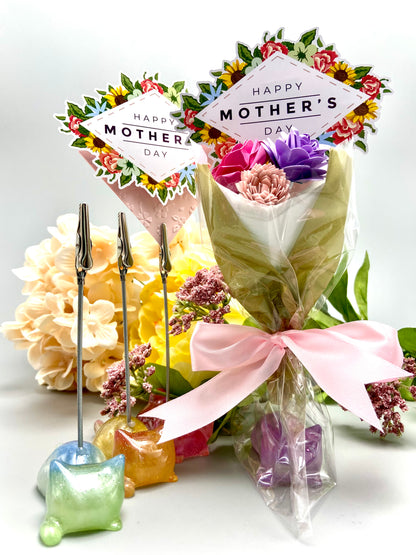 Flower Bouquet 3D Mother's Day Card with Memo Stand