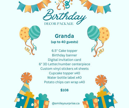 Handmade Birthday Party Decoration Packages