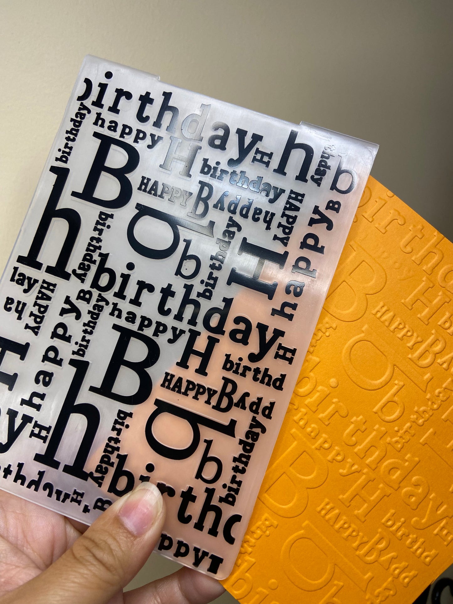 Embossing folders AL-Happy Birthday