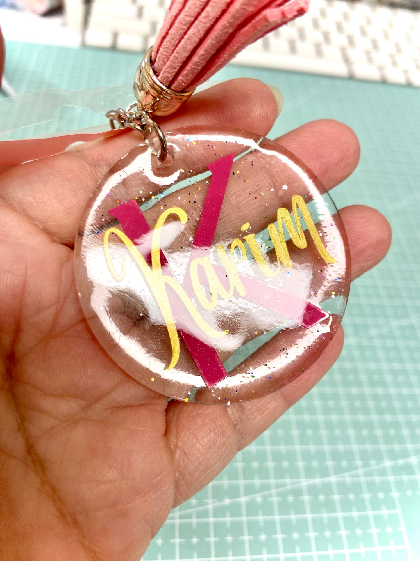 Personalized Round Acrylic Keychain