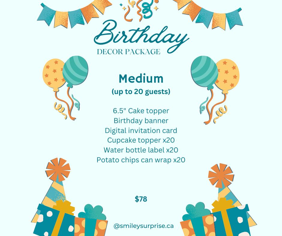 Handmade Birthday Party Decoration Packages