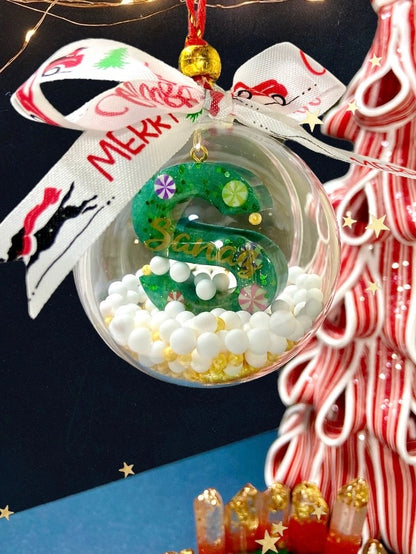 Handmade Personalized Christmas Dangle Letter Ornament