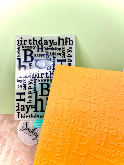 Embossing folders AL-Happy Birthday