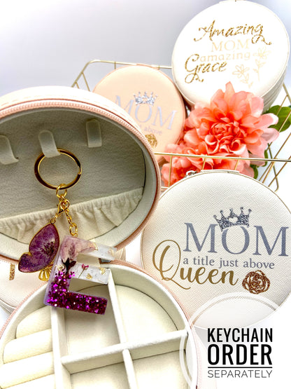 Travel Jewelry Case for Mom - Mom is just a title above queen