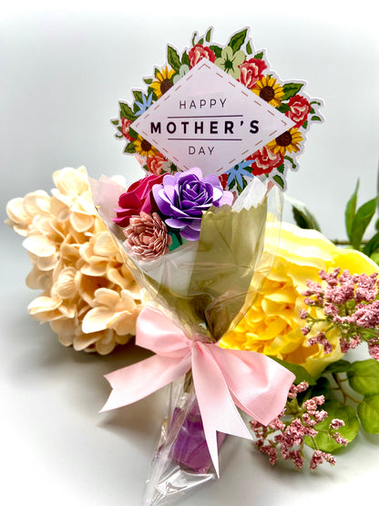 Flower Bouquet 3D Mother's Day Card with Memo Stand