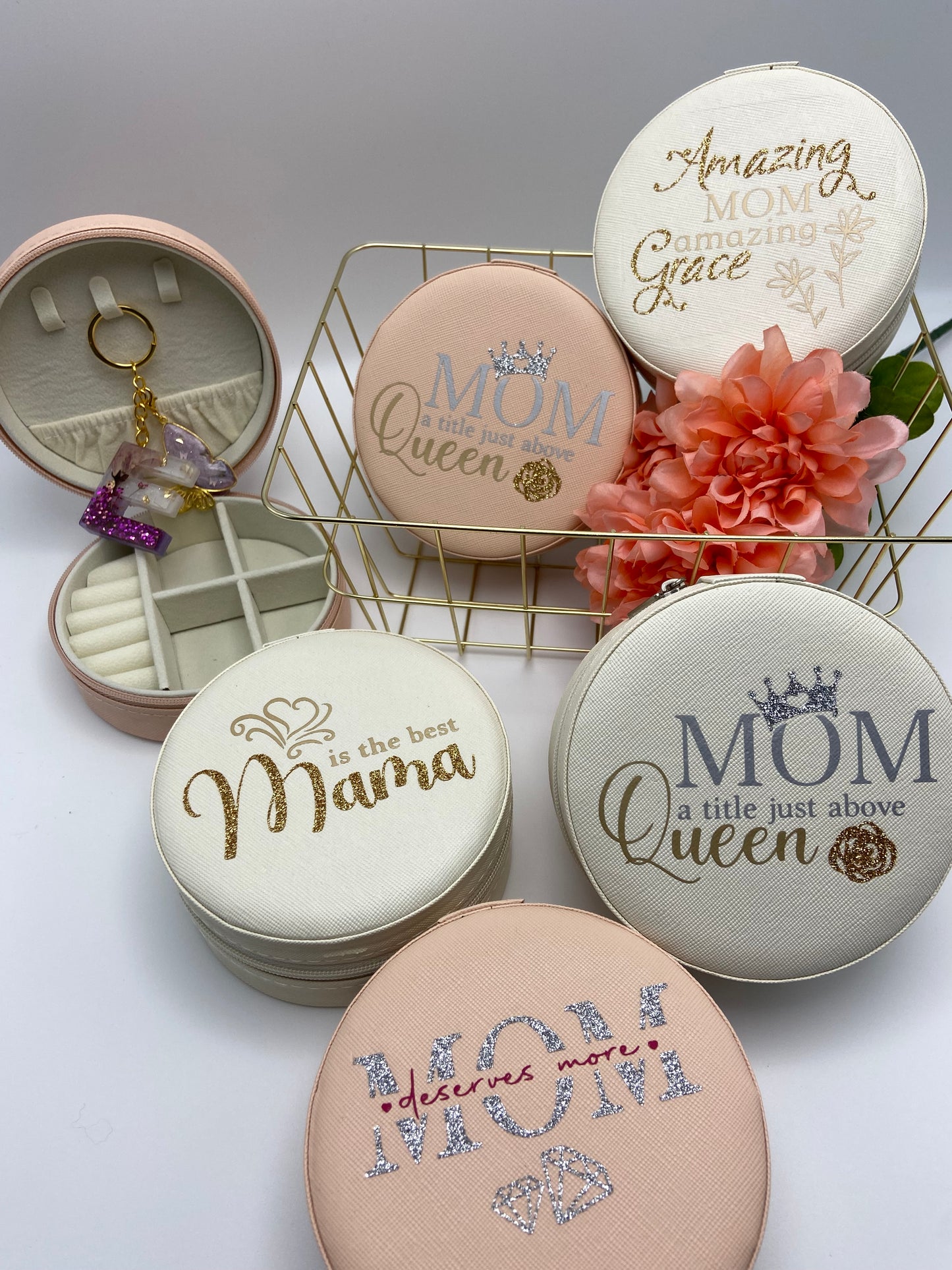 Travel Jewelry Case for Mom - Mom is just a title above queen