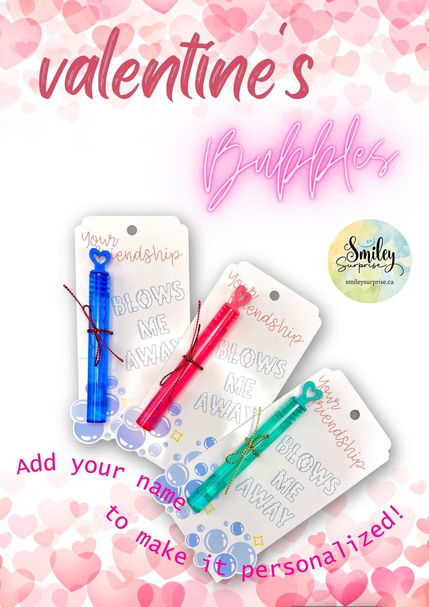 Valentine’s bubble wand - Valentine gift for kids