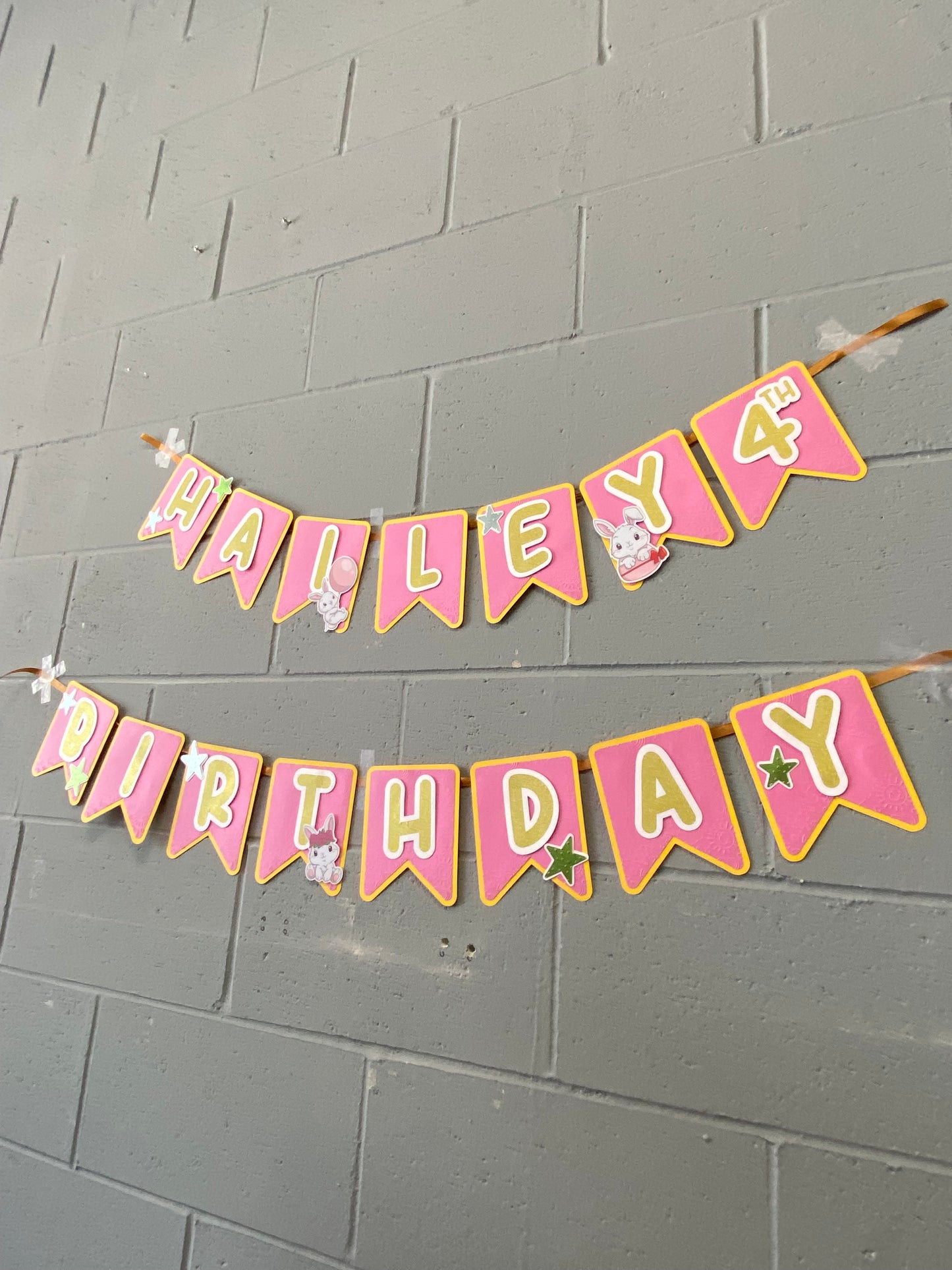 Handmade Birthday Banner - Custom theme made to order