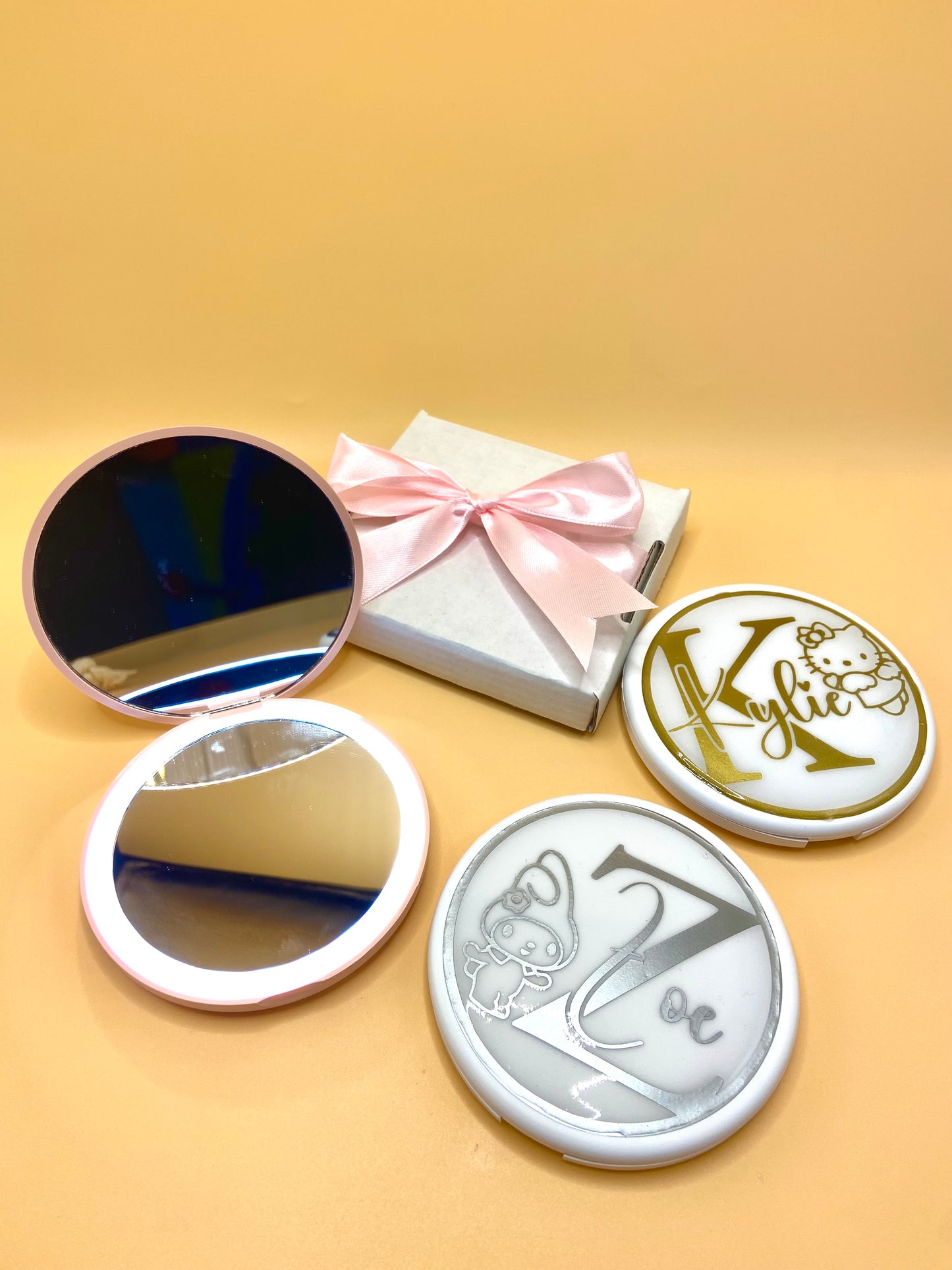 LED Pocket Makeup Mirror (with name)