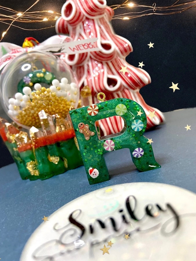 Handmade Personalized Christmas Dangle Letter Ornament