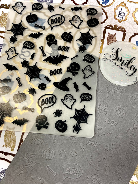 Embossing folders - Halloween Boo!