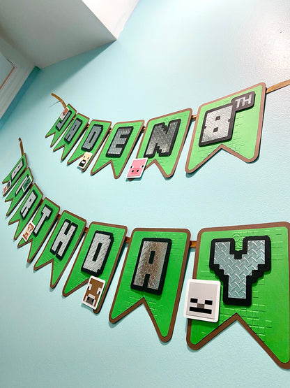 Handmade Birthday Banner - Custom theme made to order