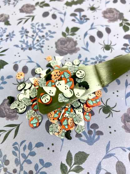 Halloween Pumpkin Clay Polymer Slice Craft Fillers