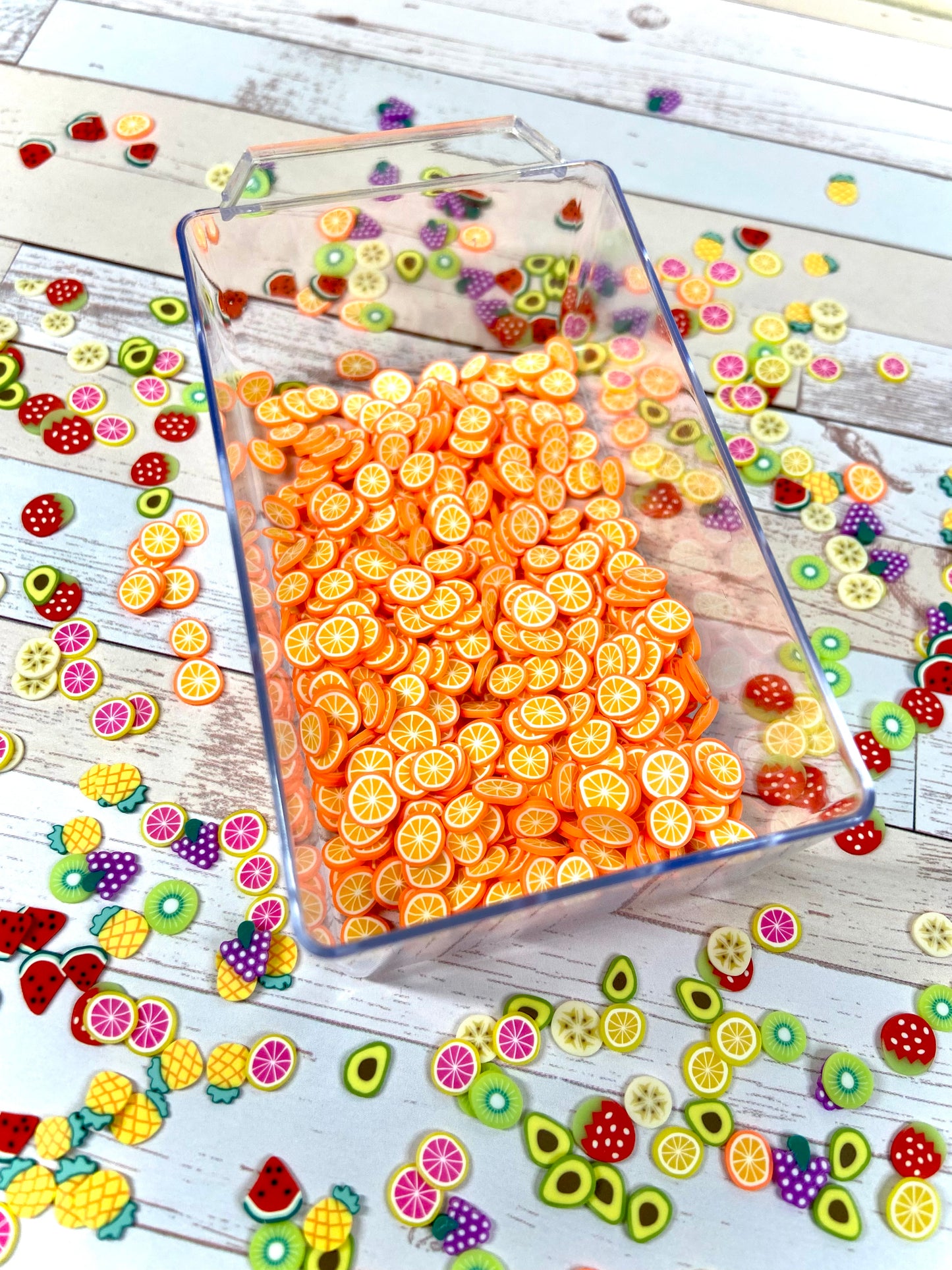 Fruit Slices Polymer Clay Bead-Orange