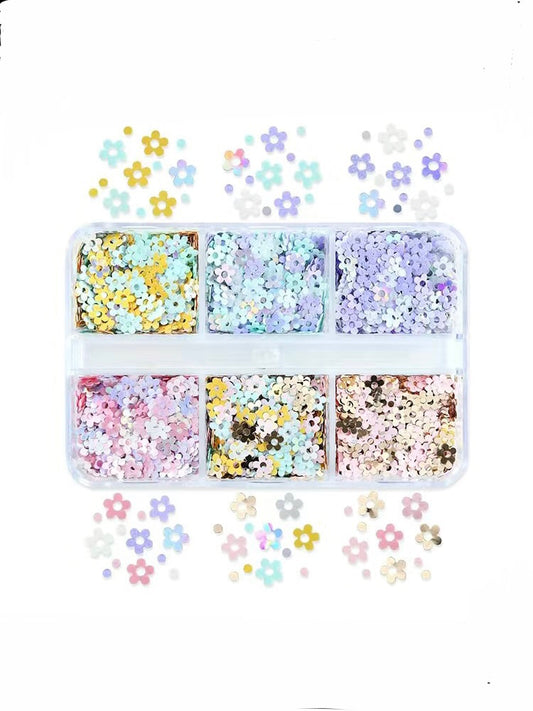 Holographic Flower Shaped Shiny Confetti