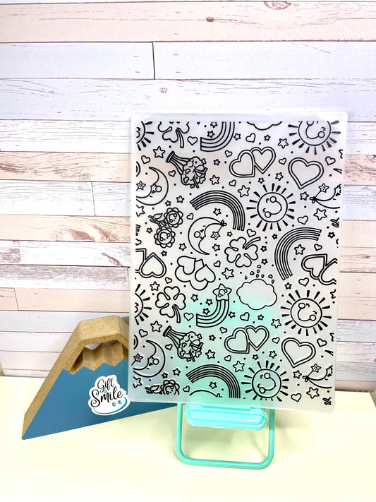 Embossing folders AA-Rainbow & Sun