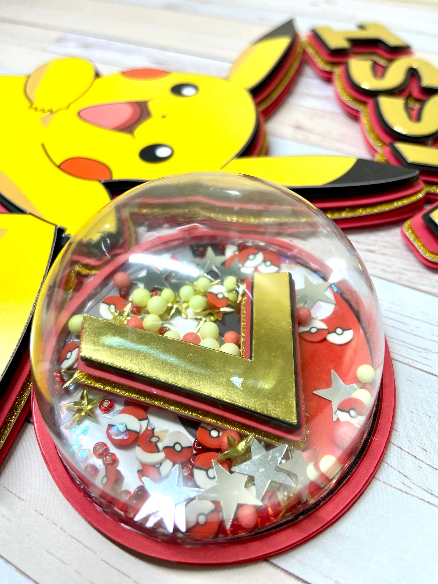 Cartoon Pokemon Ball Polymer Clay Slice Craft Fillers