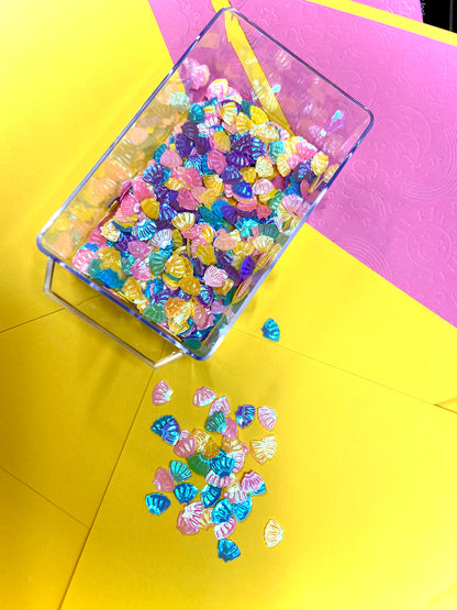 Holographic Shell Shape Confetti