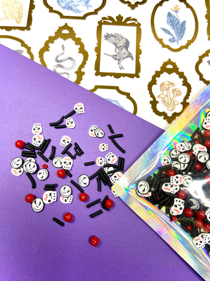 Halloween Skull's Party Polymer Clay Slice Craft Fillers