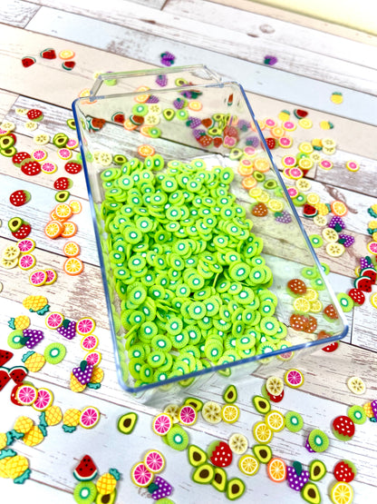 Fruit Slices Polymer Clay Bead-Lime