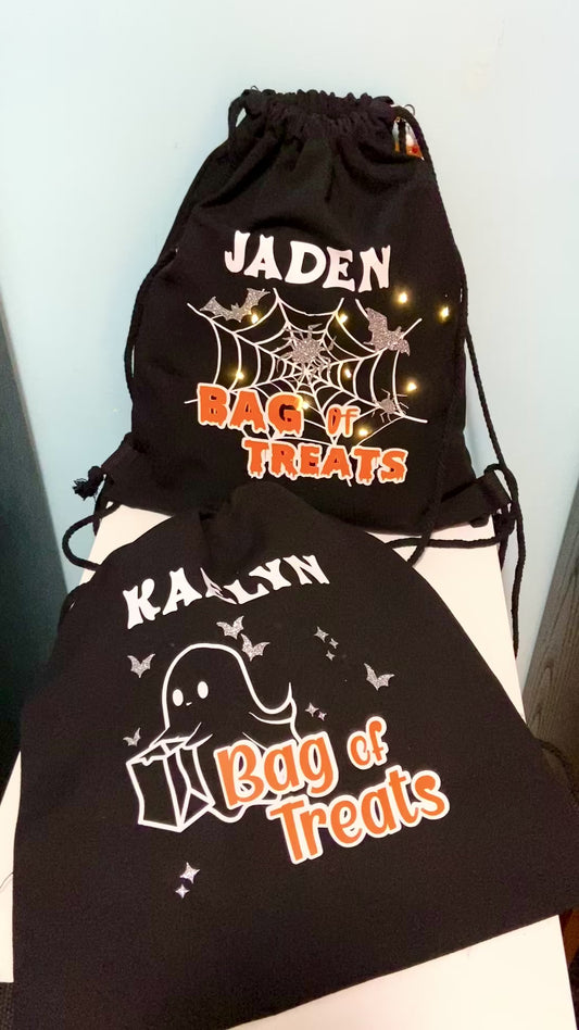 Halloween Personalized Treat Bag with LED