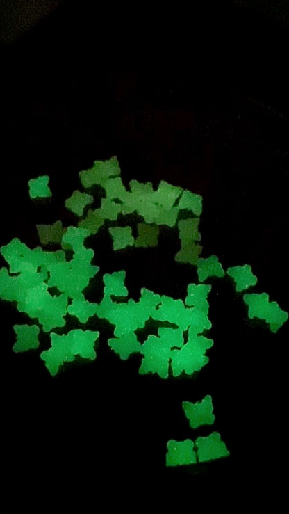 Glow in the Dark Butterflies Polymer Clay Slice